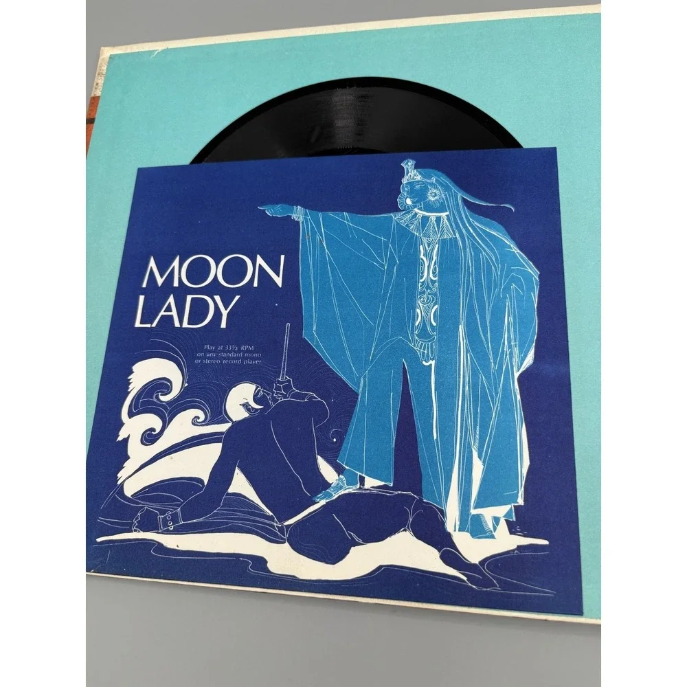 Moon Lady by Allison Assante Illustrated by Oscar D'amico Hardcover Book & Vinyl